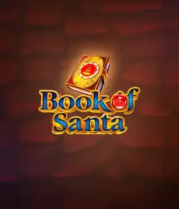 Experience the joyous spirit with Book of Santa slot by Endorphina, showcasing an elegant golden book emblazoned with Santa's iconic symbol. This image evokes the charm and joy of Christmas, set against a cozy red background. Perfect for holiday season gaming, offering a charming gaming experience. 